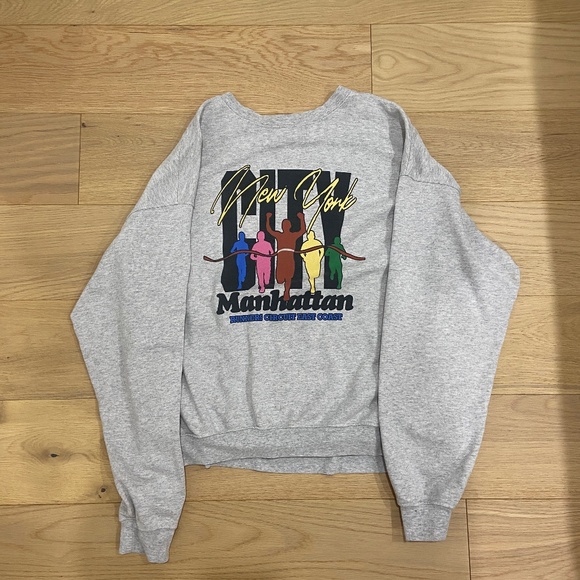 Vintage Urban Outfitters Crewneck Sweatshirt Grey Mens Large Baggy Fit - Picture 1 of 5